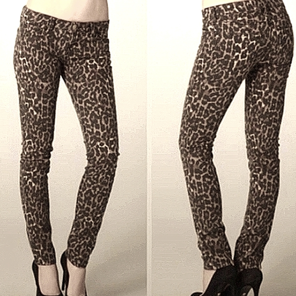 NWT Rebecca Minkoff Thompson Low Rise Skinny Jeans Leopard Print - Size 2